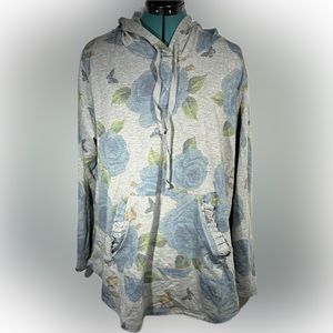 Philosophy Women’s 1x hooded Floral Print Top
